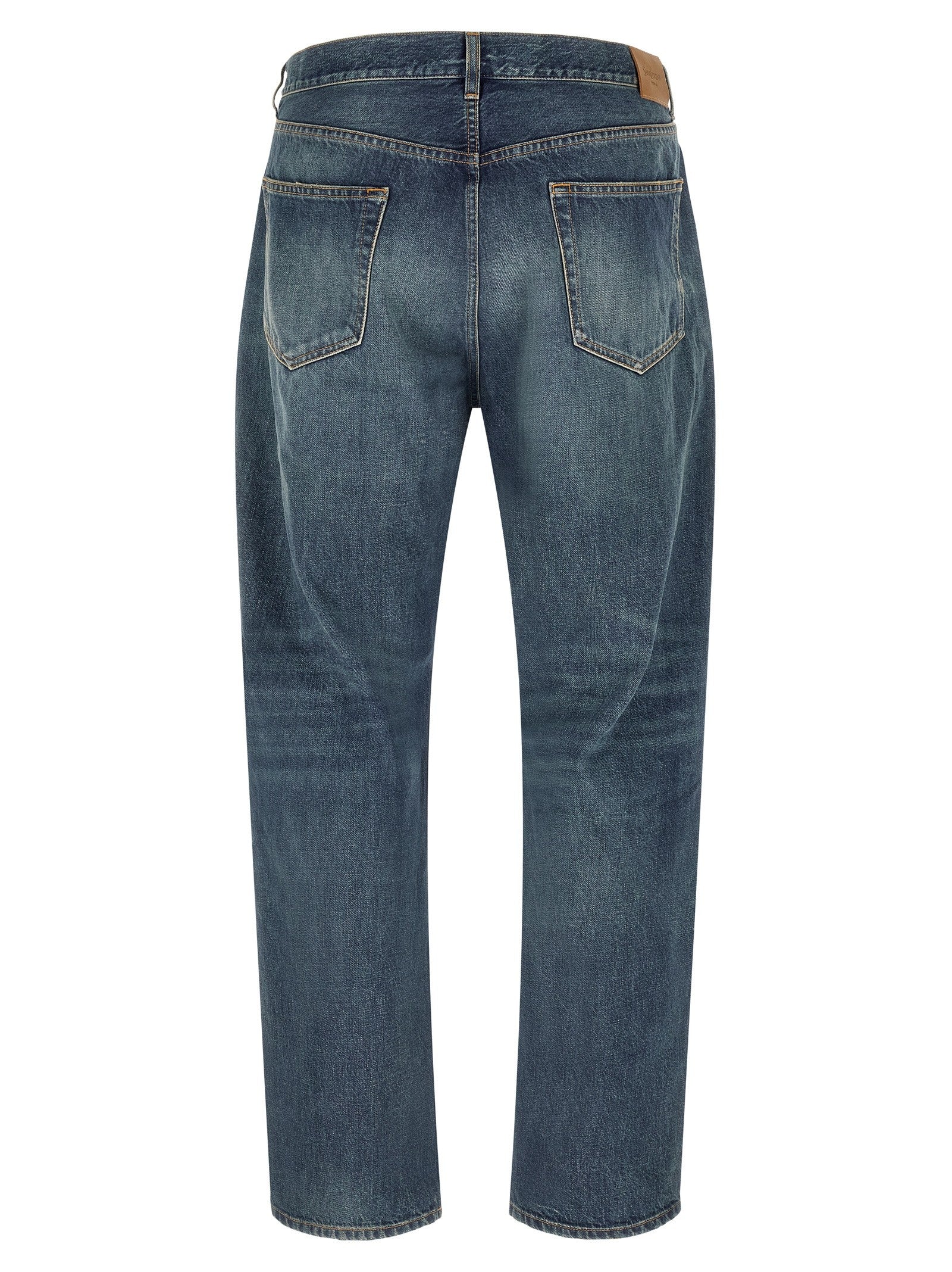 Saint Laurent Straight Leg Jeans Blue