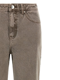 ROTATE Birger Christensen Straight Leg Jeans Brown