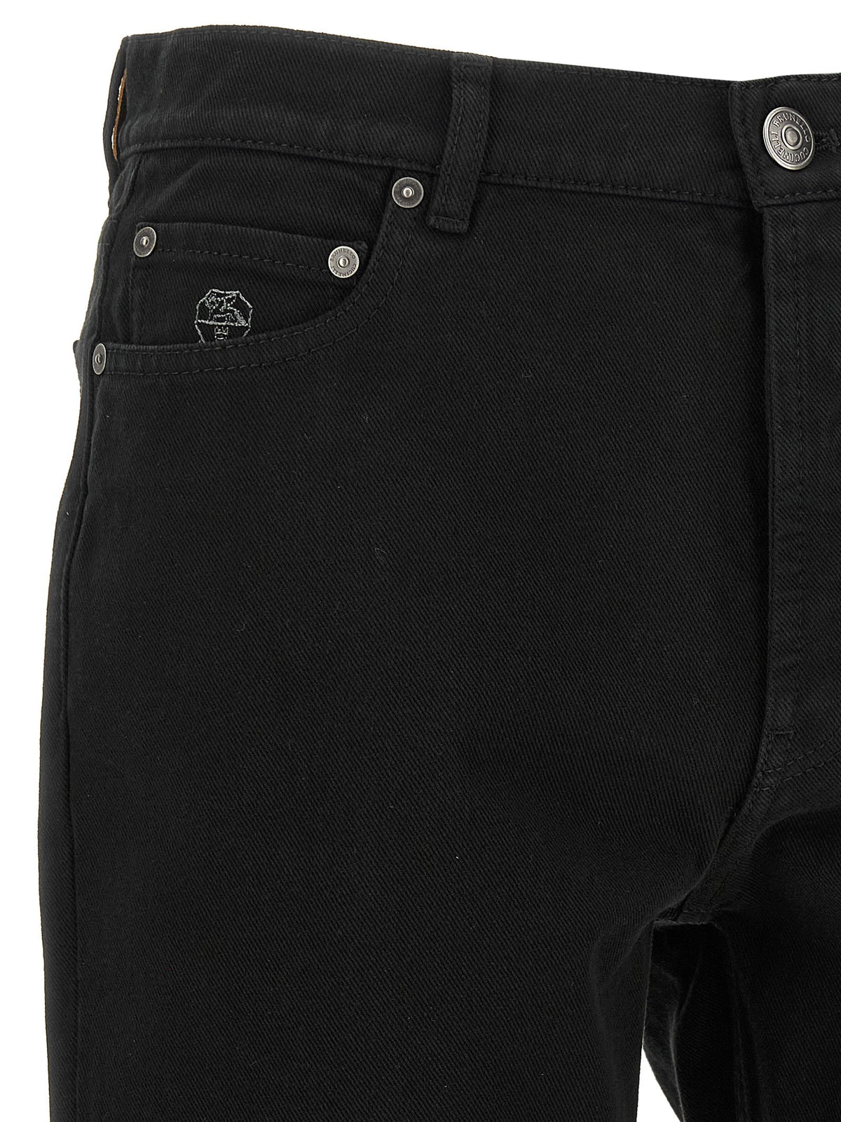 Brunello Cucinelli Straight Leg Jeans Black, view 3
