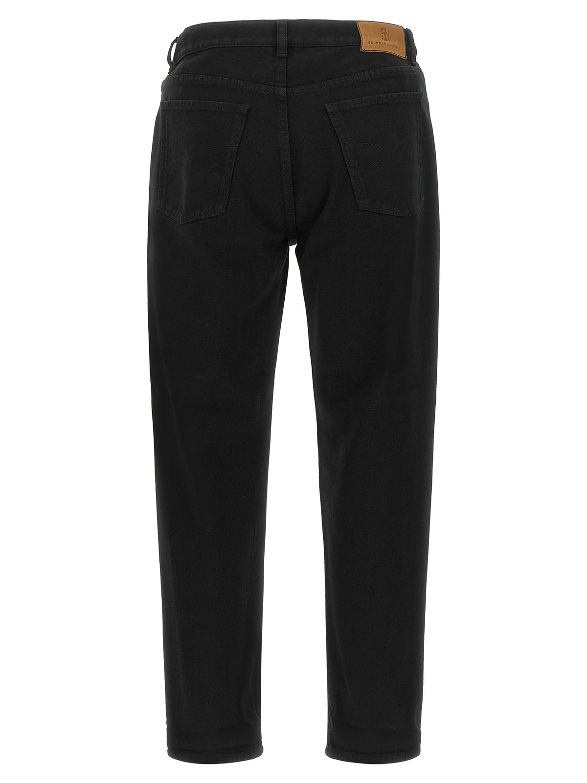 Brunello Cucinelli Straight Leg Jeans Black, view 2