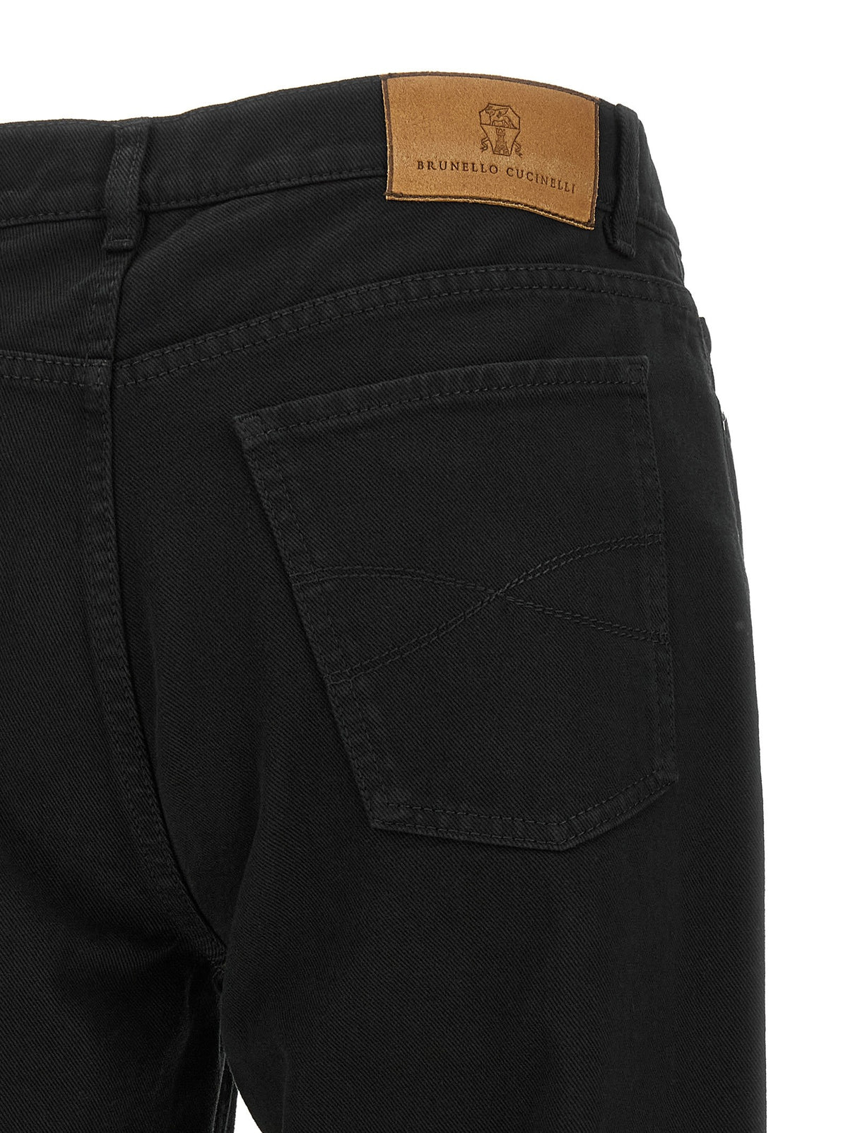 Brunello Cucinelli Straight Leg Jeans Black, view 4