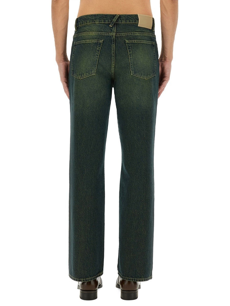 Our Legacy Men's Straight Leg Jeans Green