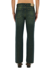 Our Legacy Men's Straight Leg Jeans Green