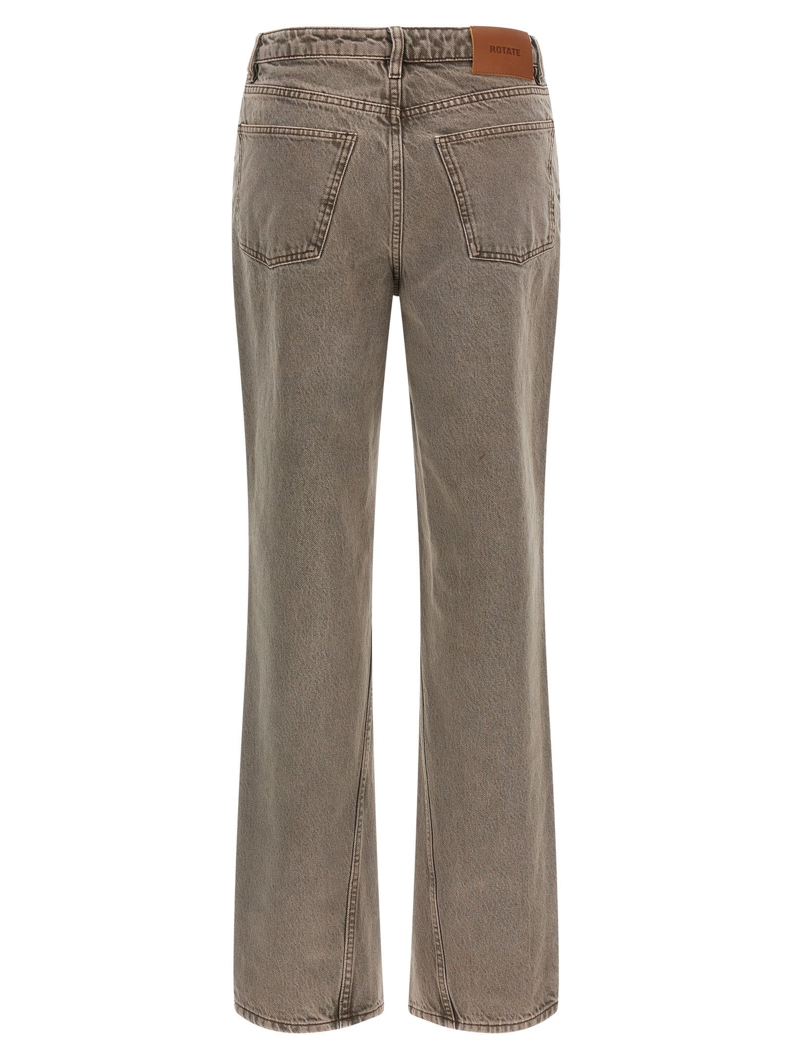 ROTATE Birger Christensen Straight Leg Jeans Brown