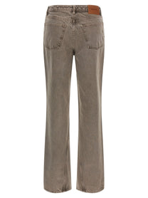 ROTATE Birger Christensen Straight Leg Jeans Brown