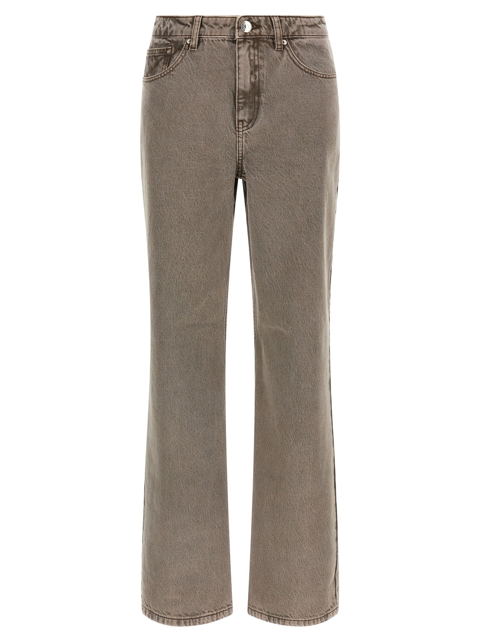 ROTATE Birger Christensen Straight Leg Jeans Brown