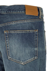 Saint Laurent Straight Leg Jeans Blue