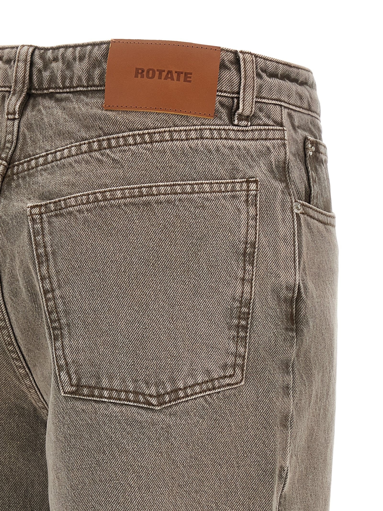 ROTATE Birger Christensen Straight Leg Jeans Brown