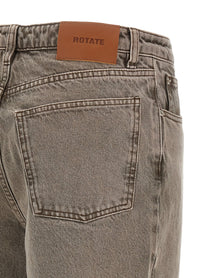 ROTATE Birger Christensen Straight Leg Jeans Brown