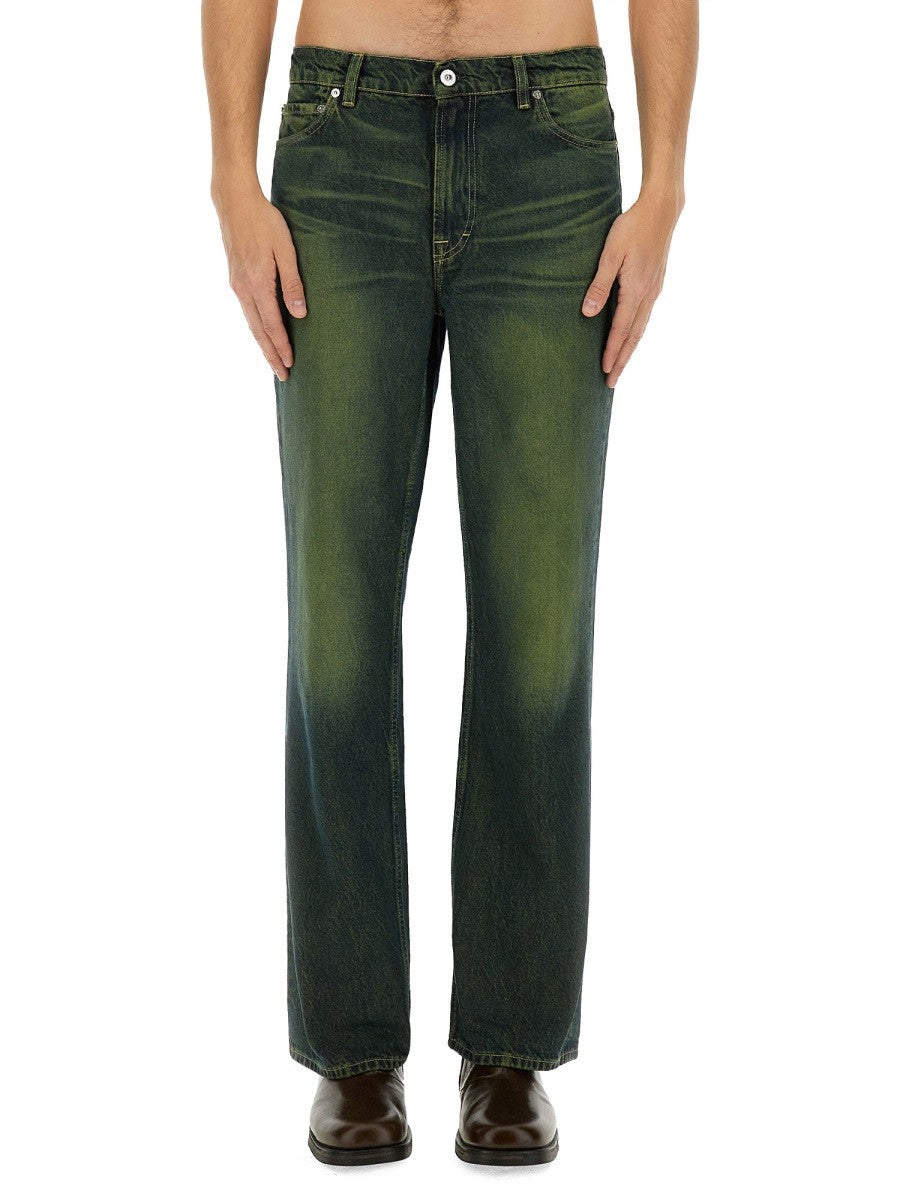 Our Legacy Men's Straight Leg Jeans Green