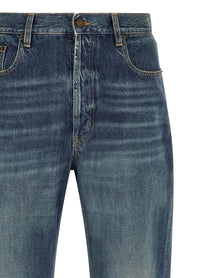 Saint Laurent Straight Leg Jeans Blue