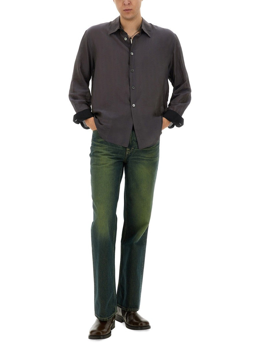 Our Legacy Men's Straight Leg Jeans Green