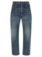 Saint Laurent Straight Leg Jeans Blue