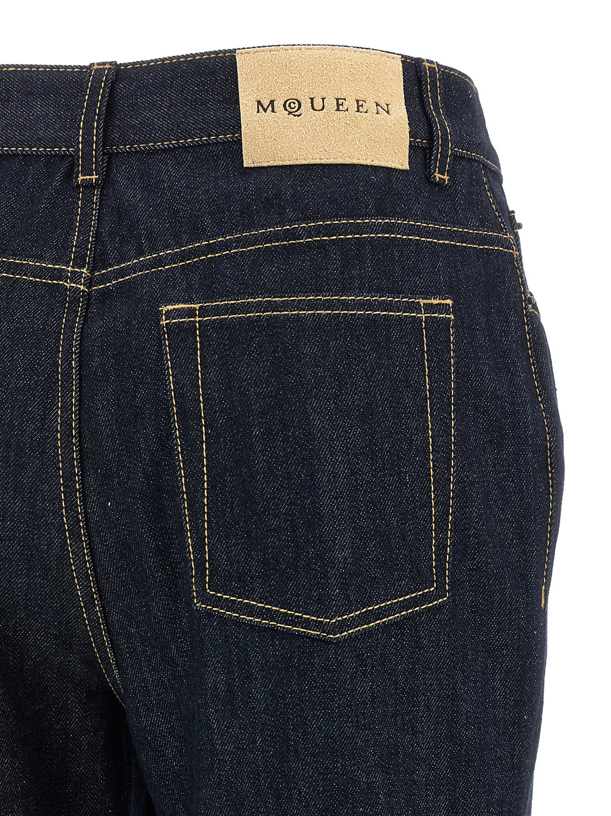 Alexander McQueen Straight Leg Jeans Blue, view 4
