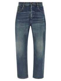 Saint Laurent Straight Leg Jeans Blue