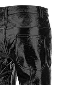 courrèges Straight Vinyl Pants Black