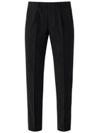 Dolce &amp; Gabbana Men's Straight Wool Pants Black