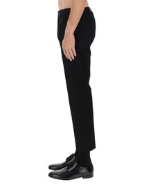 Dolce &amp; Gabbana Men's Straight Wool Pants Black