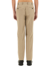 Zegna Men's Straigth Leg Pants Beige