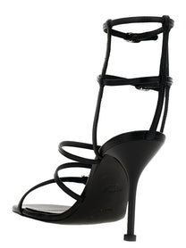 Alexander McQueen Strap Leather Sandals Black