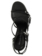 Alexander McQueen Strap Leather Sandals Black, view 4