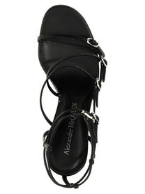 Alexander McQueen Strap Leather Sandals Black
