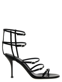 Alexander McQueen Strap Leather Sandals Black