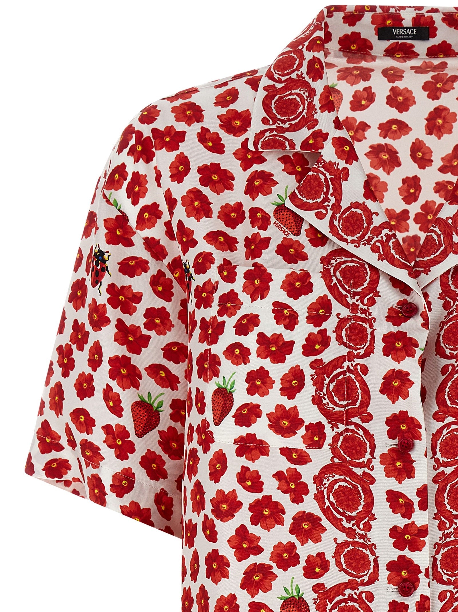 Versace Strawberry Garden Shirt Gold