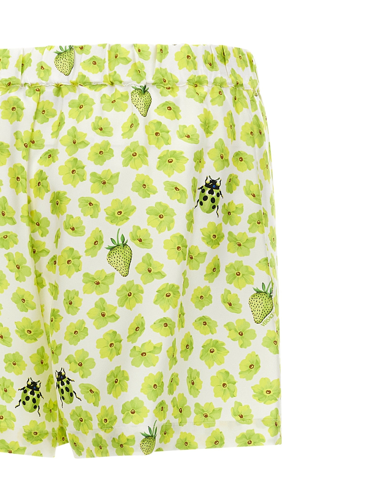 Versace Strawberry Garden Shorts Gold
