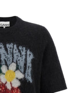 Ganni Strawberry Sweater Black, view 3
