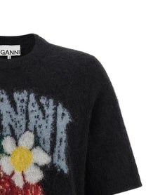 Ganni Strawberry Sweater Black