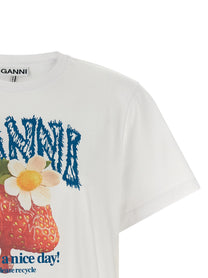 Ganni Strawberry Shirt White