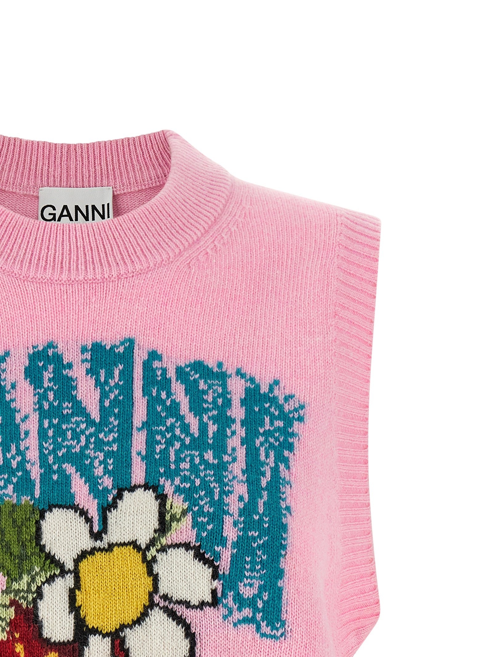 Ganni Strawberry Vest Blue