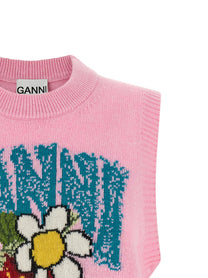 Ganni Strawberry Vest Blue
