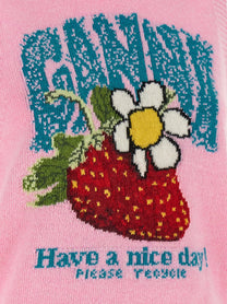 Ganni Strawberry Vest Blue