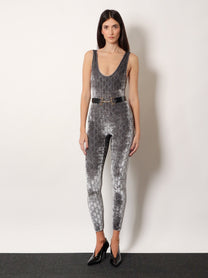 Gucci Women's Stretch Chenille Jumpsuit Grey
