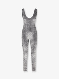 Gucci Women's Stretch Chenille Jumpsuit Grey