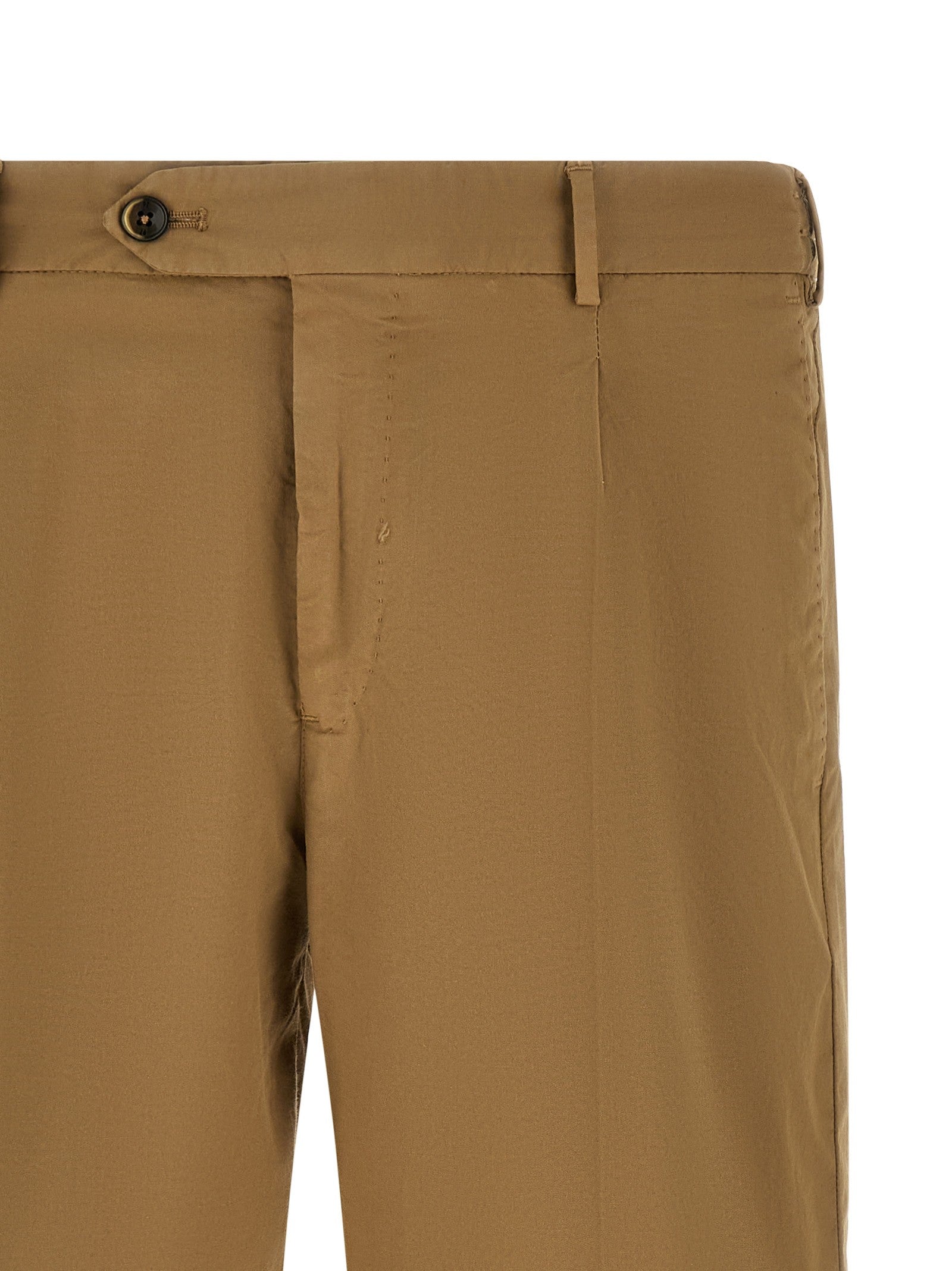 Pt Torino Stretch Cotton Bermuda Shorts Beige