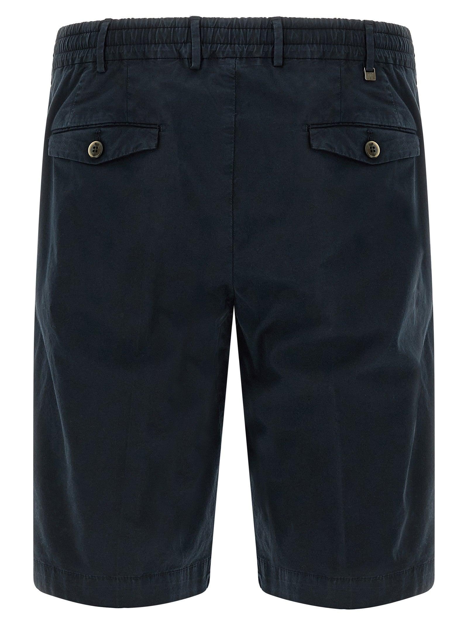Pt Torino Stretch Cotton Bermuda Shorts Blue