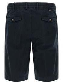 Pt Torino Stretch Cotton Bermuda Shorts Blue