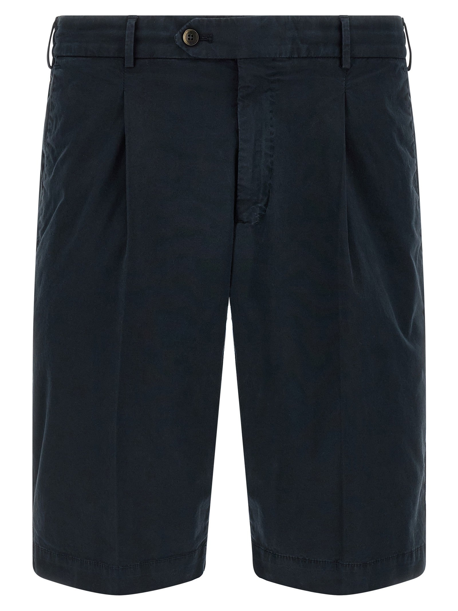 Pt Torino Stretch Cotton Bermuda Shorts Blue