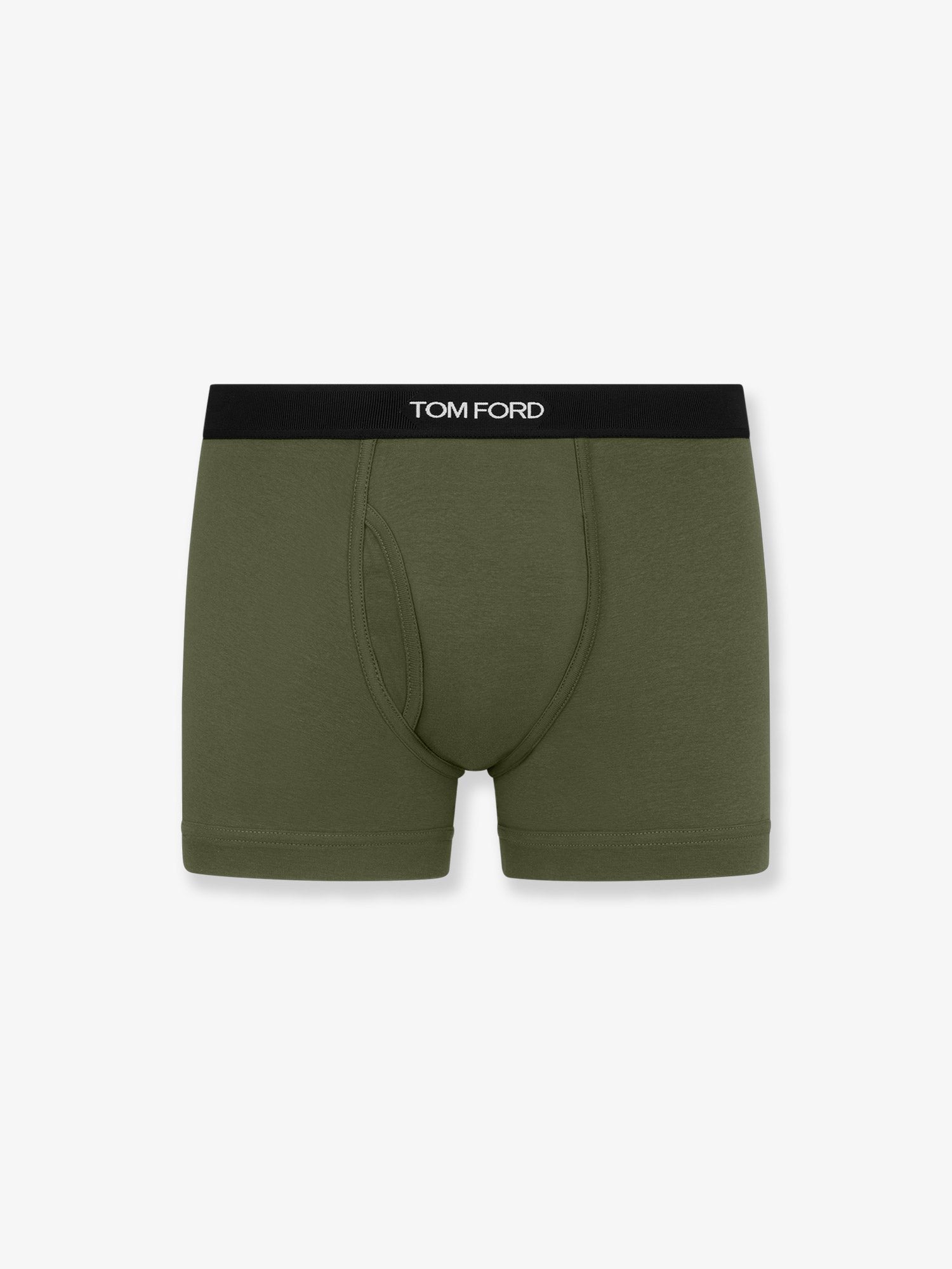 Tom Ford Men's Stretch Cotton Boxer Briefs Green