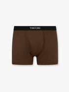 Tom Ford Men's Stretch Cotton Boxer Briefs Brown