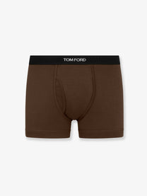 Tom Ford Men's Stretch Cotton Boxer Briefs Brown