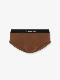 Tom Ford Men's Stretch Cotton Brief Beige