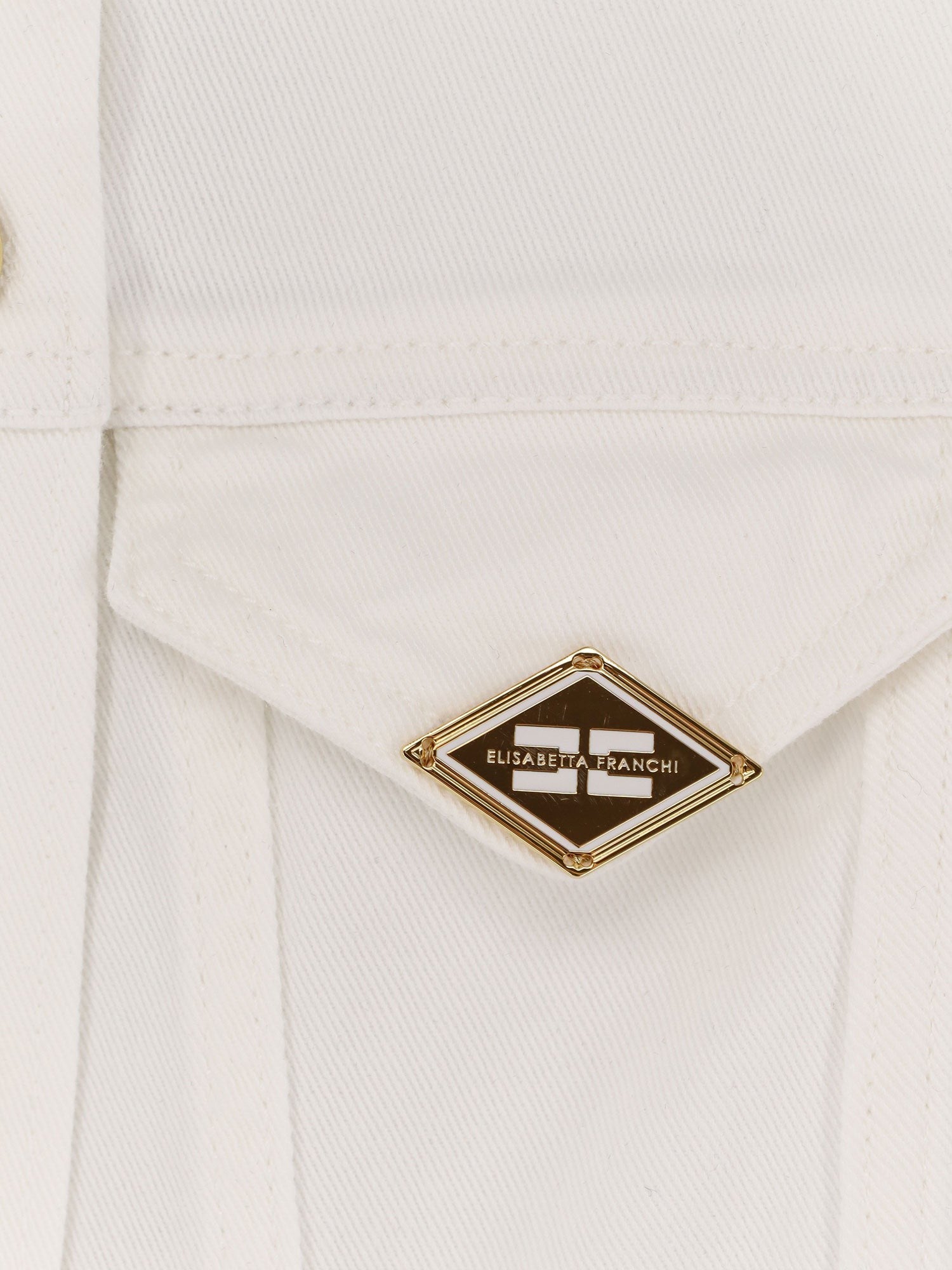 Elisabetta Franchi Women's Stretch Cotton Jumpsuit White Elisabetta Franchi