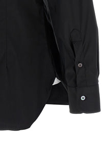 Barba Stretch Cotton Shirt Black