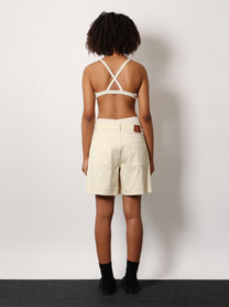 Moncler Women's Stretch Cotton Shorts Beige