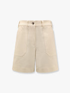 Moncler Women's Stretch Cotton Shorts Beige