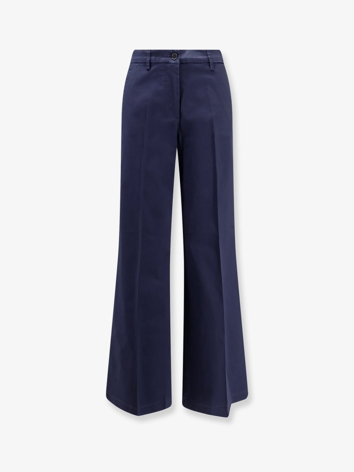 Aspesi Women's Stretch Cotton Trousers Blue Aspesi